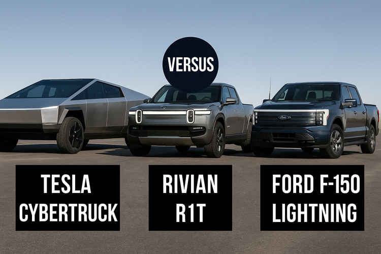 Tesla Cybertruck vs Rivian R1T vs Ford F-150 Lightning: Electric Pickup Clash