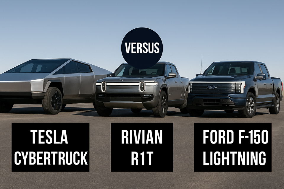 Tesla Cybertruck vs Rivian R1T vs Ford F-150 Lightning: Electric Pickup Clash